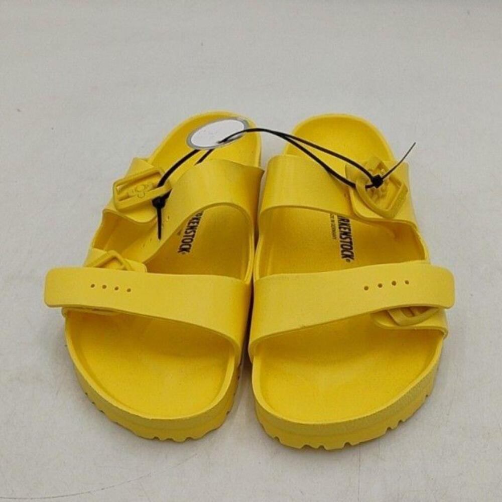 Birkenstock Shoes Mens Yellow Slide Sandals Adjustable Strap Germany Size 10